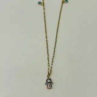 Boho fatima hand necklace