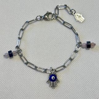 Boho bracelet with anti-evil Fatima hand