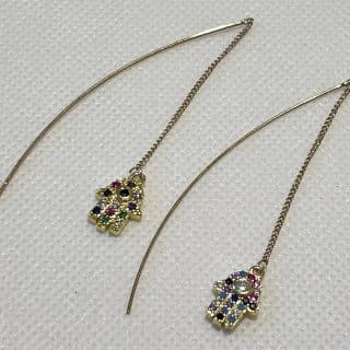 Boho golden stainless steel earrings 1