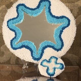 Blue waves mirror frame