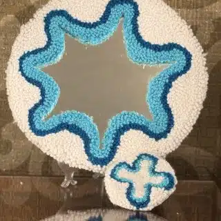 Blue waves mirror frame