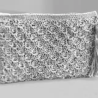 Silver soiree clutch