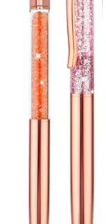 Set of two rose gold ballpoint pen set