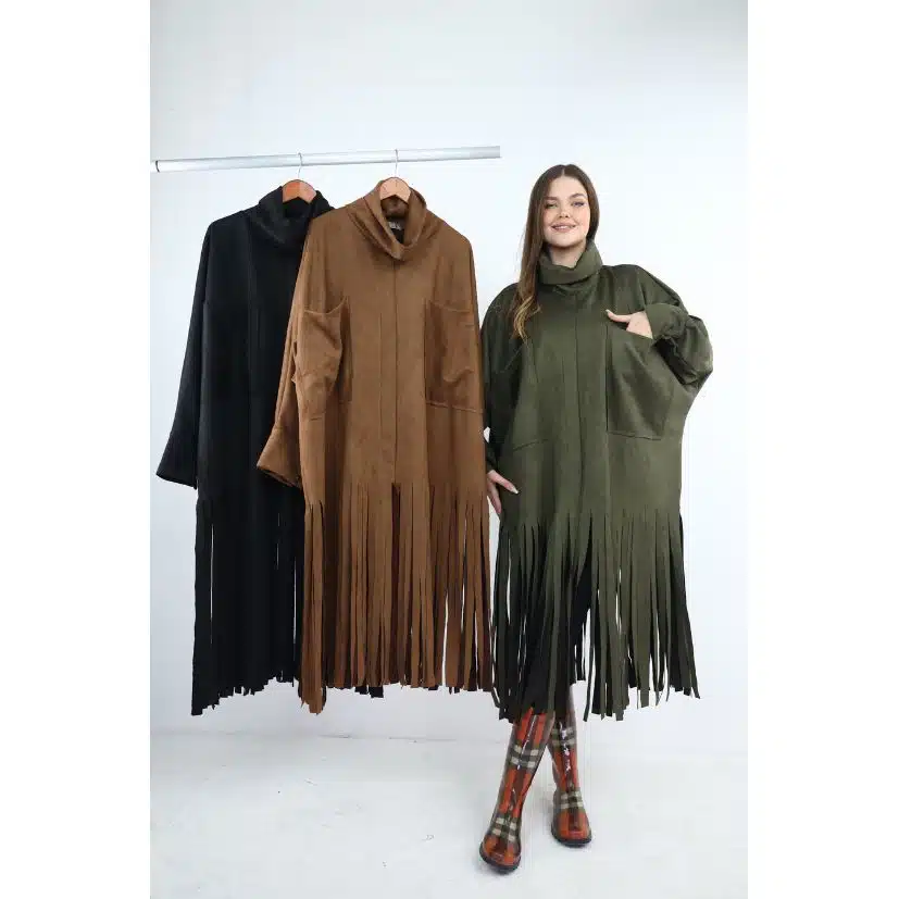 Suede poncho 1 Suede poncho