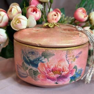 Vintage clay pot candle ENCHANTING DANCE