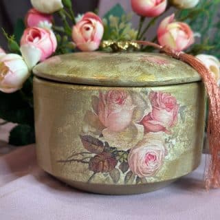 Vintage clay pot candle TROPICAL ESCAPE
