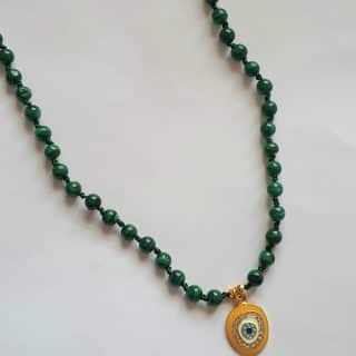 Malachite Knotted Choker Necklace