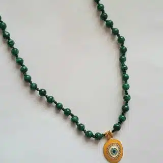Malachite Knotted Choker Necklace