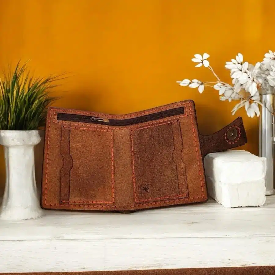 0203 Handmade Genuine leather square wallet (flowers) 2 WhatsApp Image 2024 11 20 at 11.02.59 PM 1