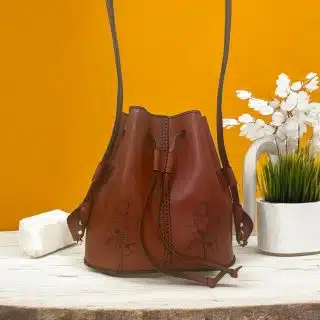 Handmade Genuine leather Bucket Bag