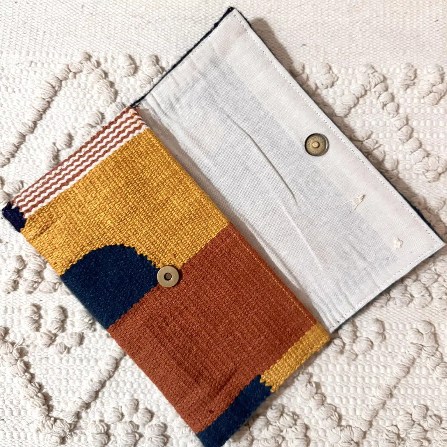 Abstract Kilim - Clutch 3 abstractkilimclutchopen