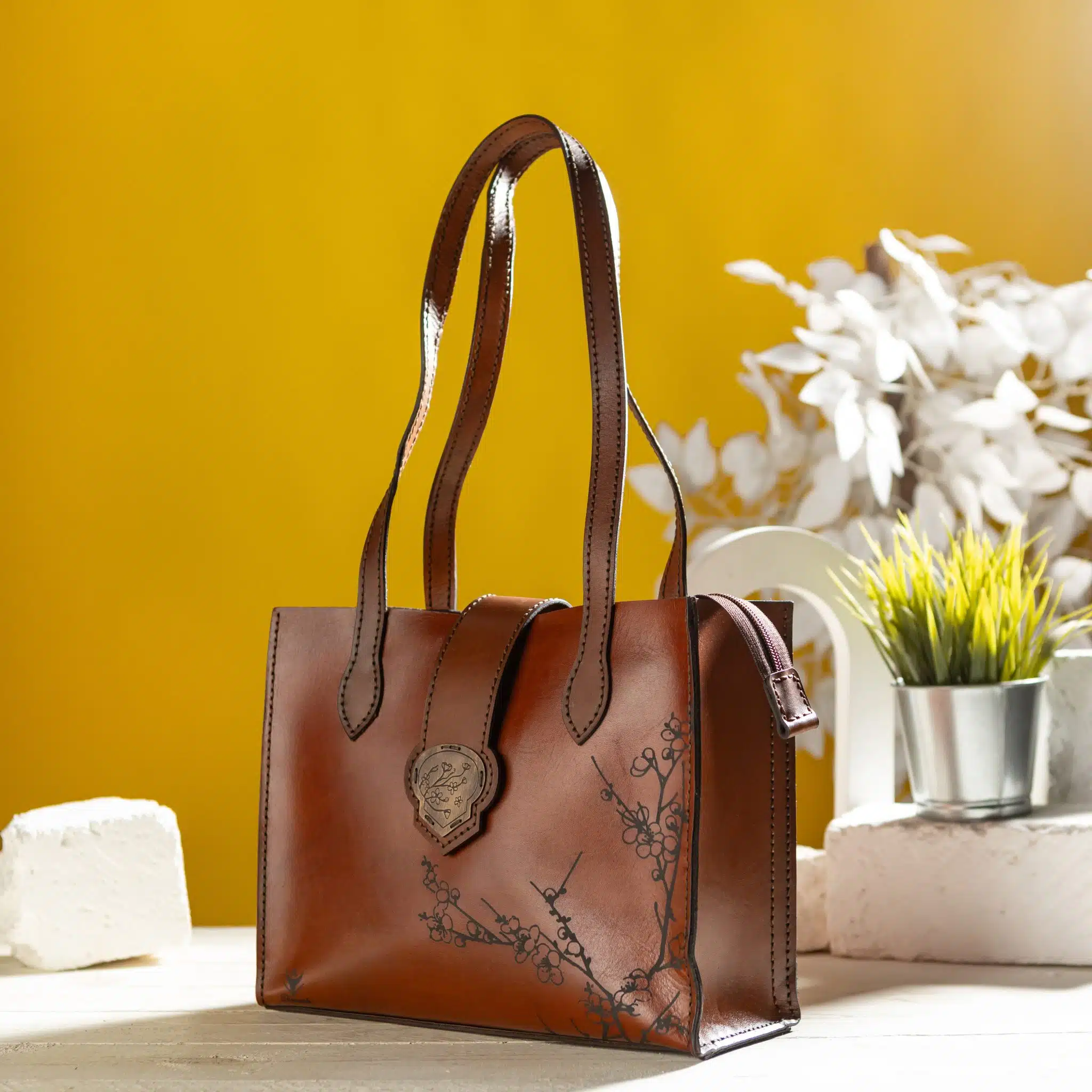 Handmade Genuine leather classic tote bag 1 Handmade Genuine leather classic tote bag