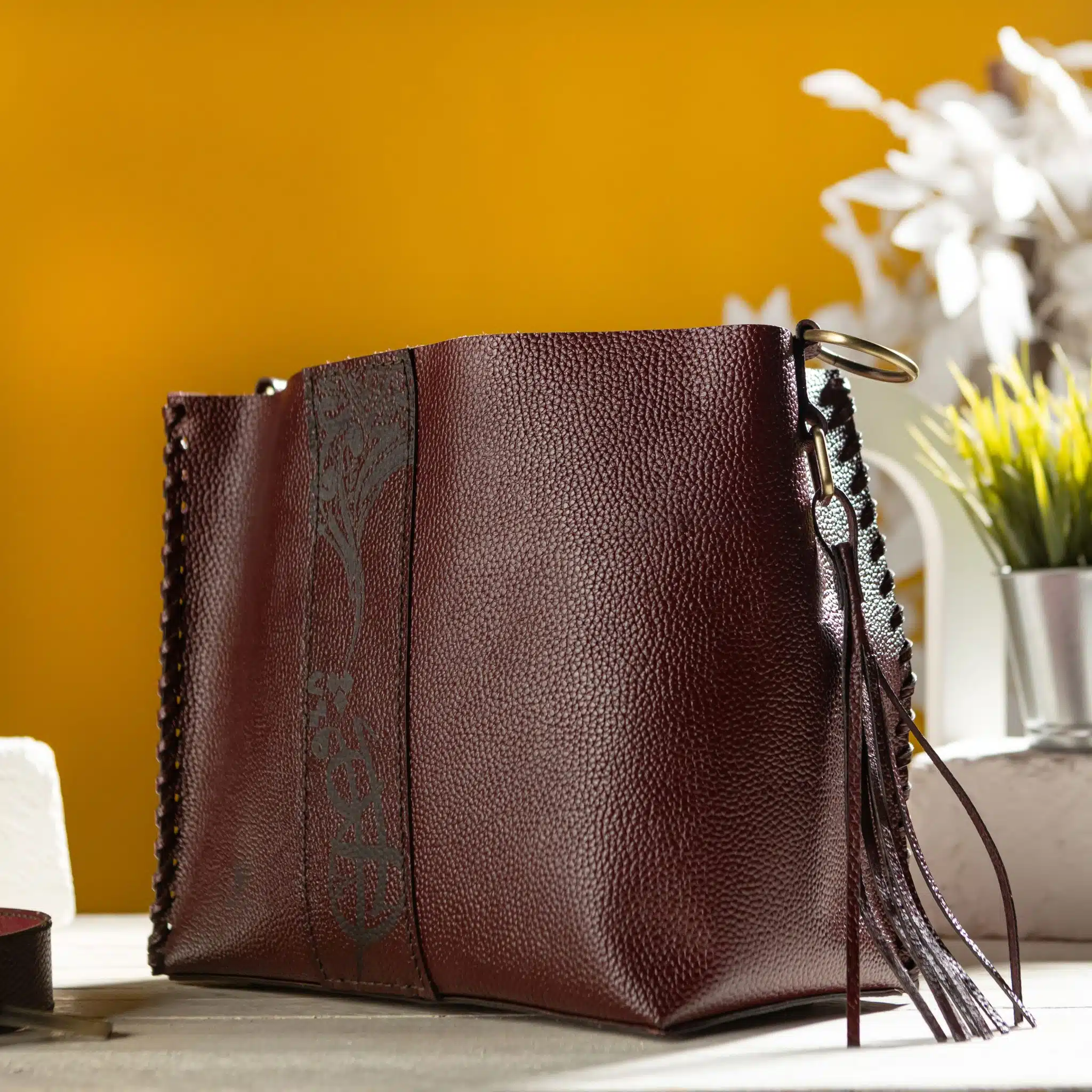 Handmade Genuine leather arabic love tote bag 4 ezz 117 scaled