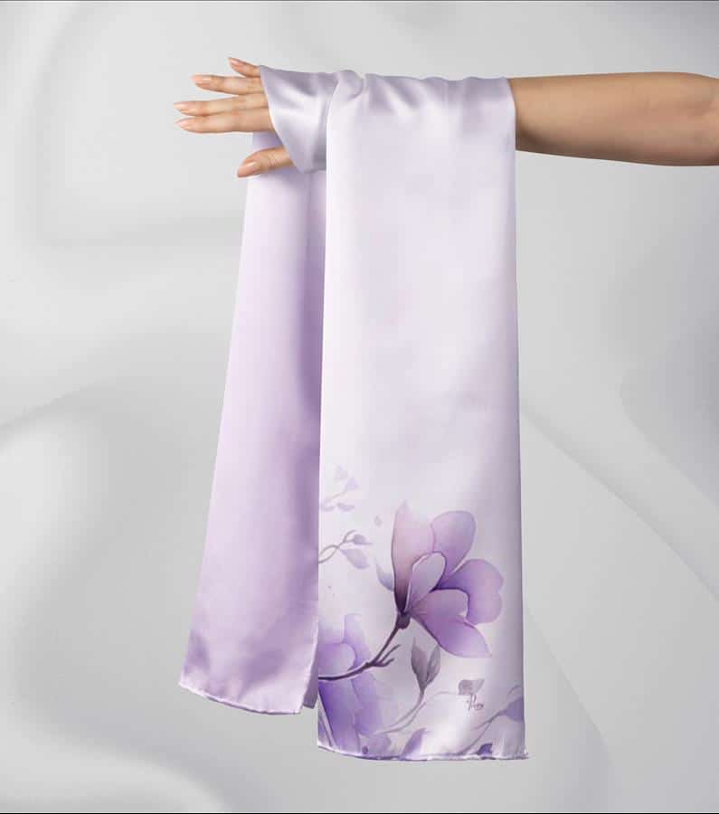 Gradient Purple Flower 2 Scarf 1 Gradient Purple Flower 2 Scarf