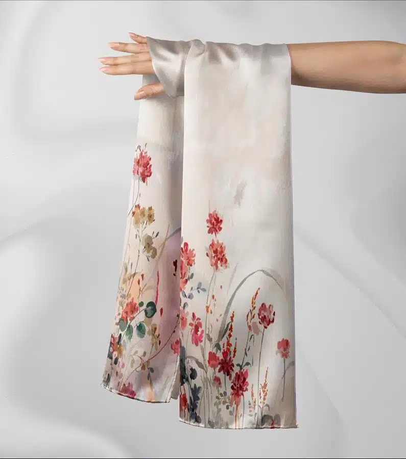 Red Flower Scarf 1 Red Flower Scarf