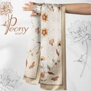 Beige Butterflies Scarf