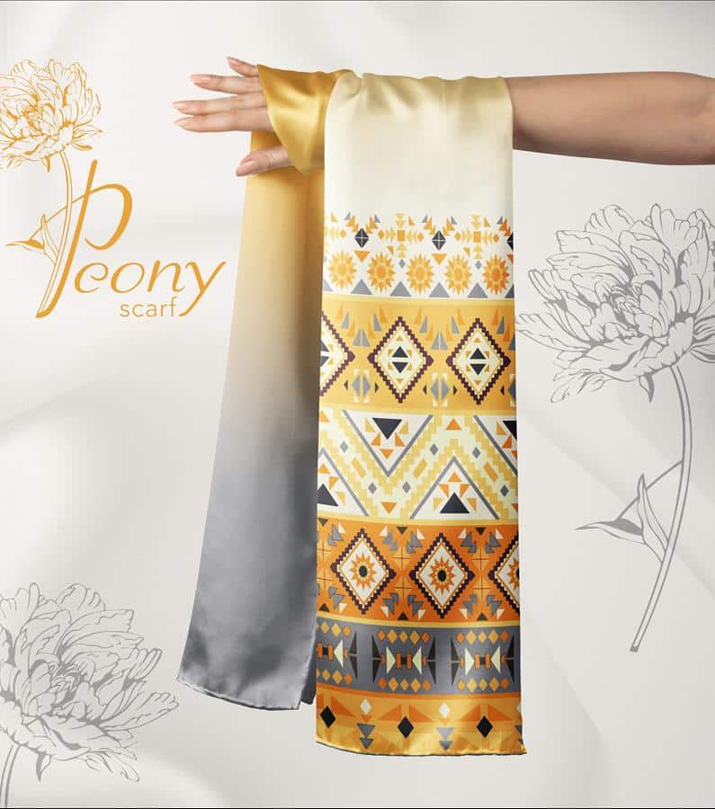 Yellow & Gray scarf 1 Yellow & Gray scarf