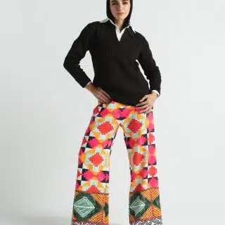 Diamond Velvet wide leg pants