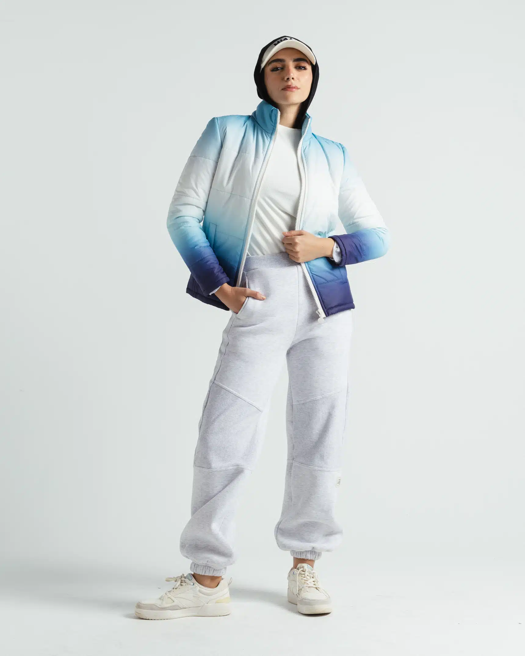 Ombré Blue Puffer Jacket 3 1P0A8717 scaled