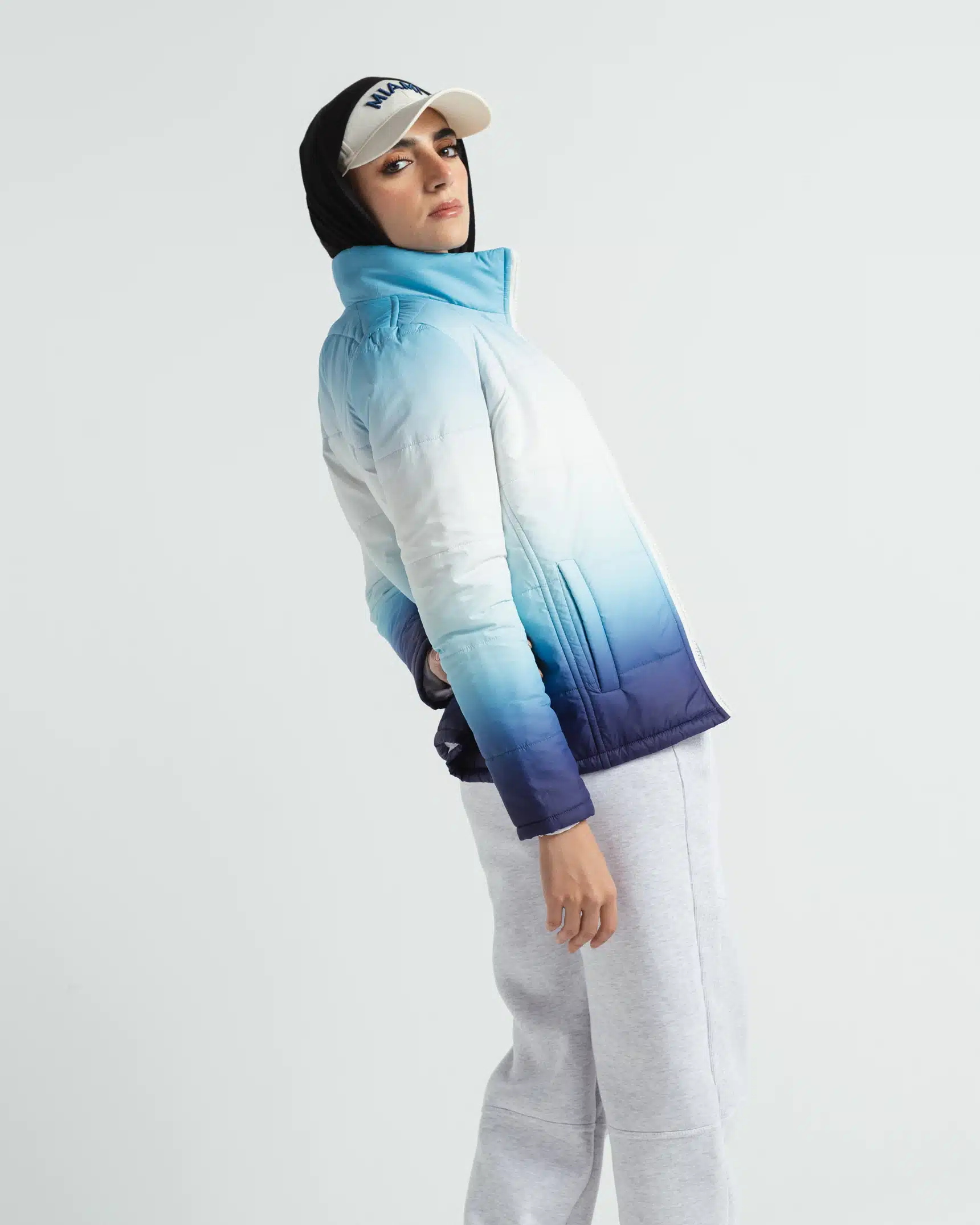 Ombré Blue Puffer Jacket 6 1P0A8723 scaled