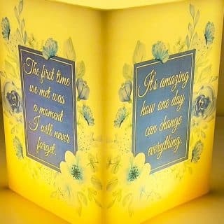 Personalized Candle, Flowers Flameless Candle, Handmade Hollow Candle