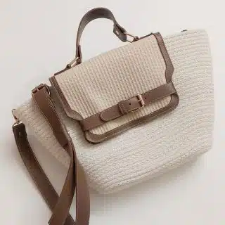 Cotton cord rope crossbody bag