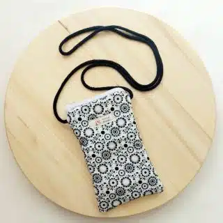 Quilted fabric crossbody bag