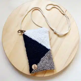 Punch needle crossbody bag