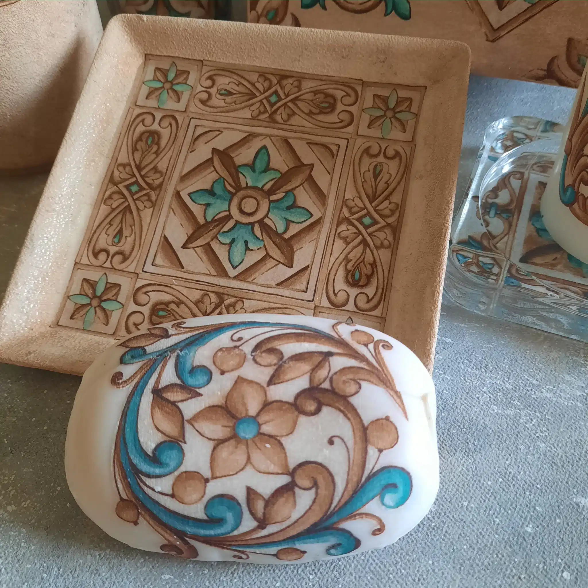 Brown and turquoise bathroom set 3 20241216 110806 scaled