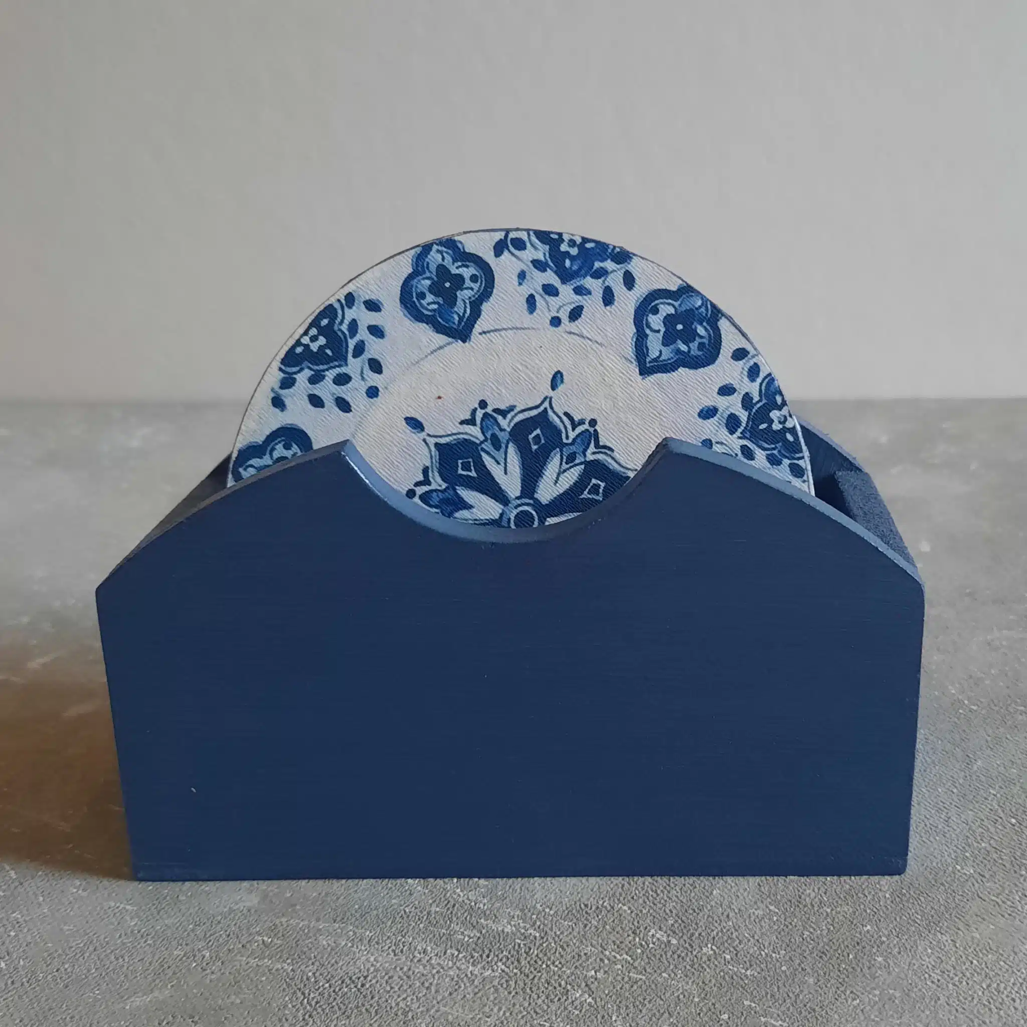 White and blue coasters 1 White and blue coasters