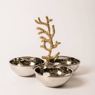 Triple handmade stainless bowl