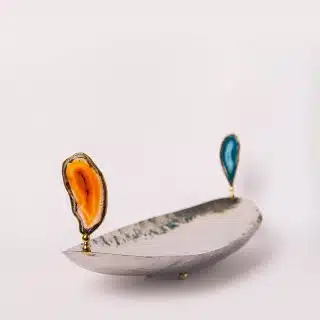 Oval stainless handmade plate