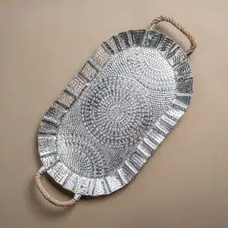 oval aluminum handmade tray