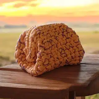 Light orange mini clutch