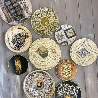 Islamic Black x Beige Wall Plates Collection