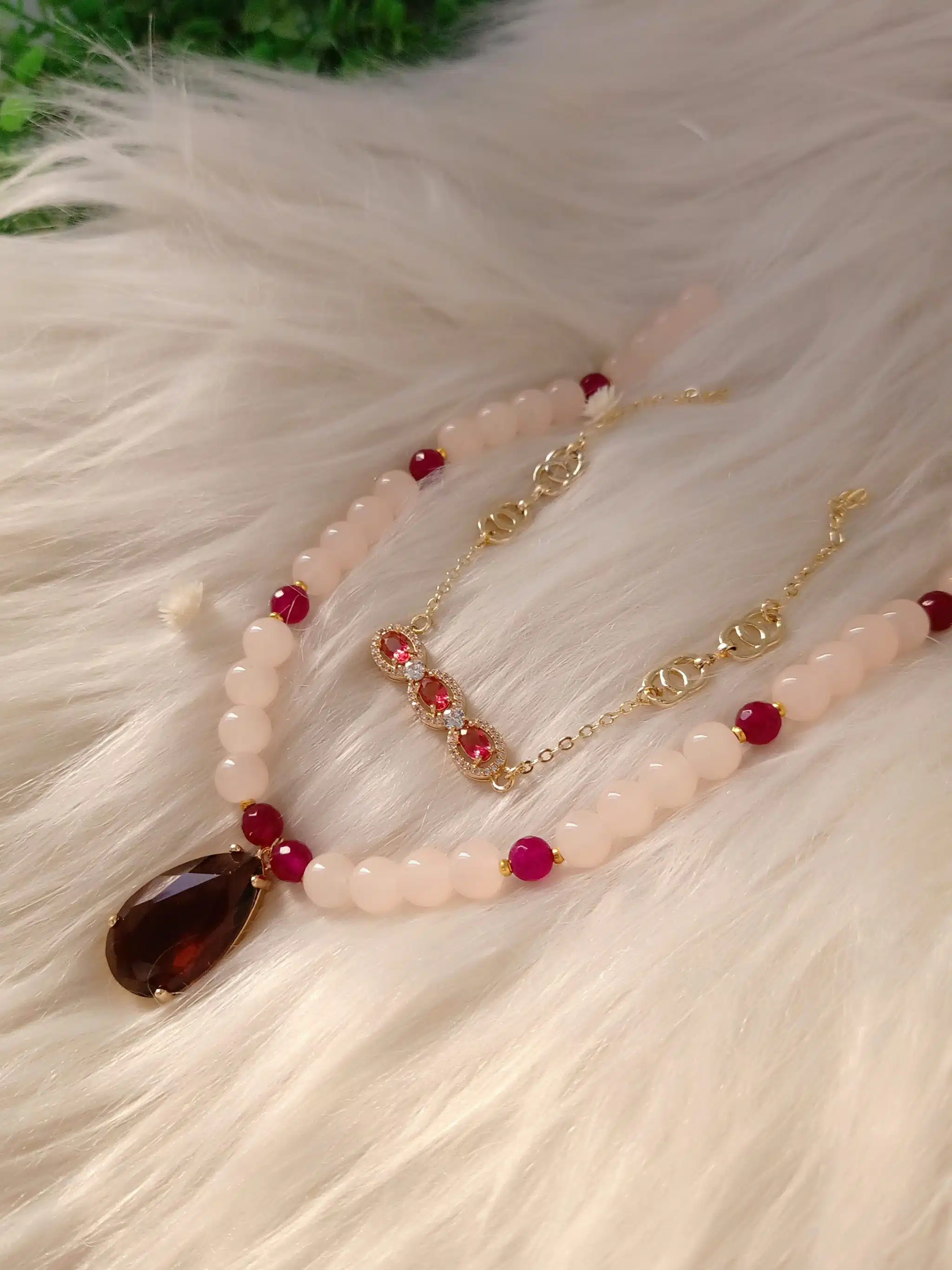 2-layered burgundy necklace. 5 IMG20241203153929 scaled