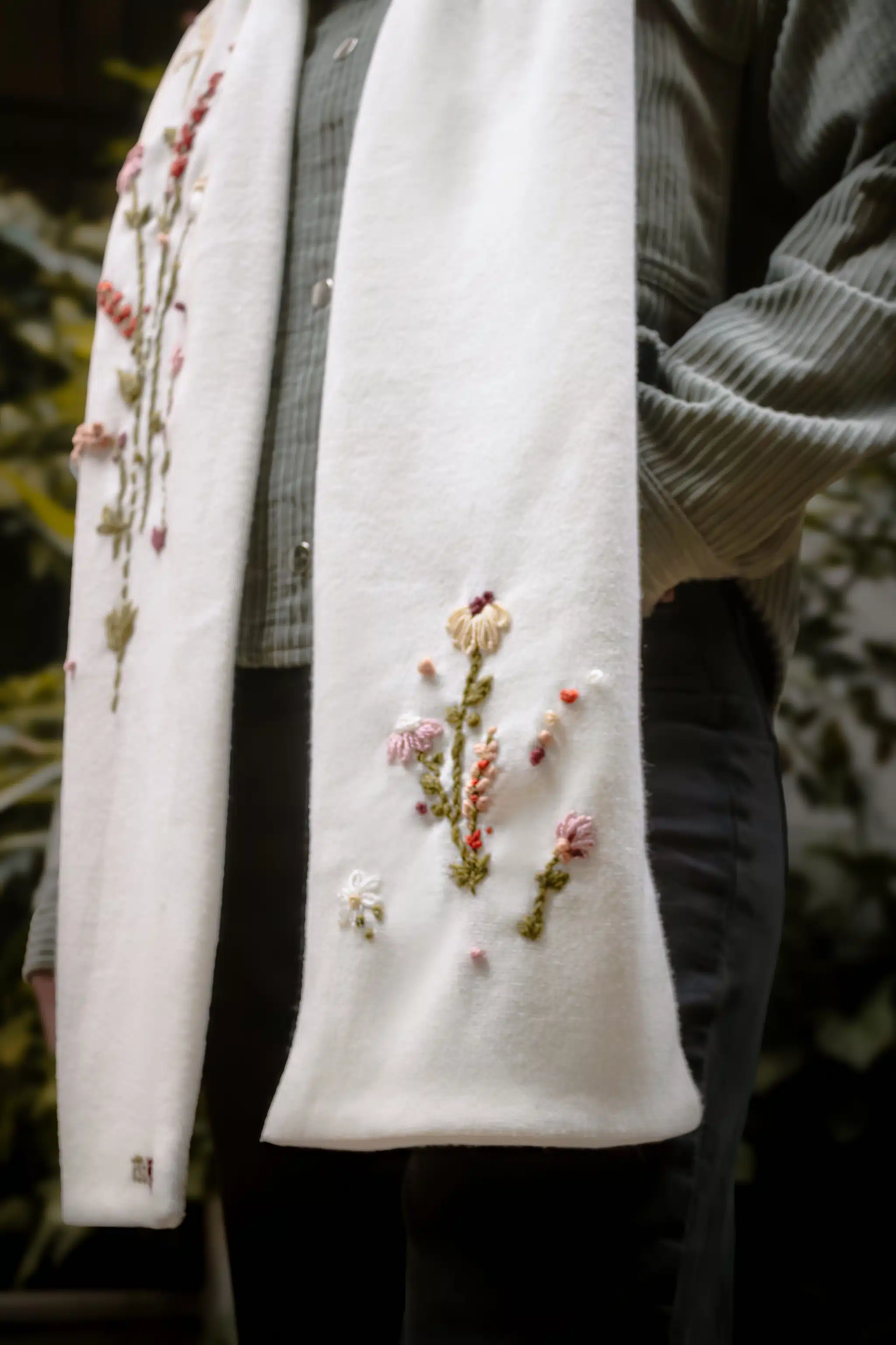 Botanical Wool Scarf 3 IMG 0351 Enhanced NR Edit scaled