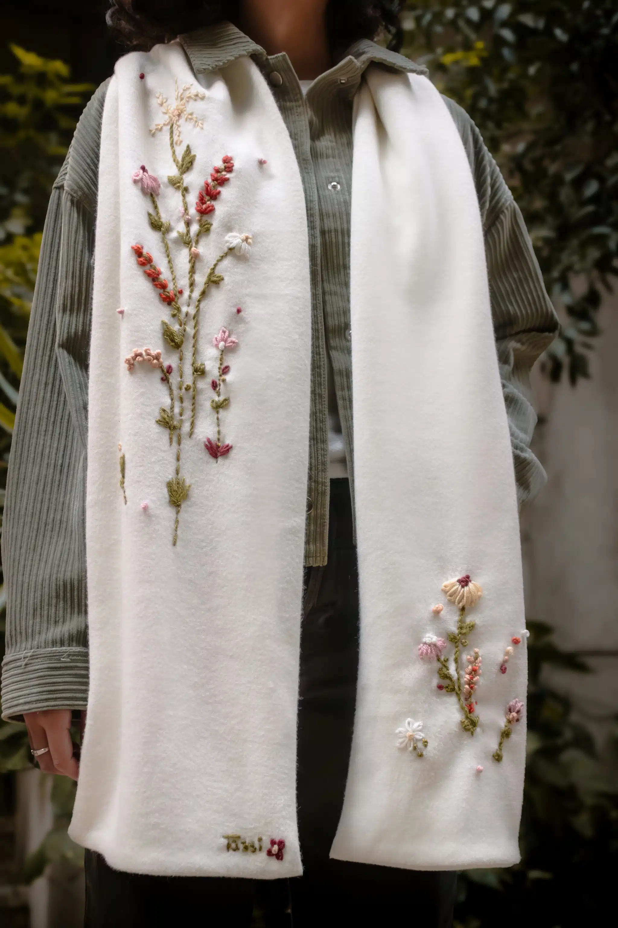 Botanical Wool Scarf 2 IMG 0352 Enhanced NR Edit scaled