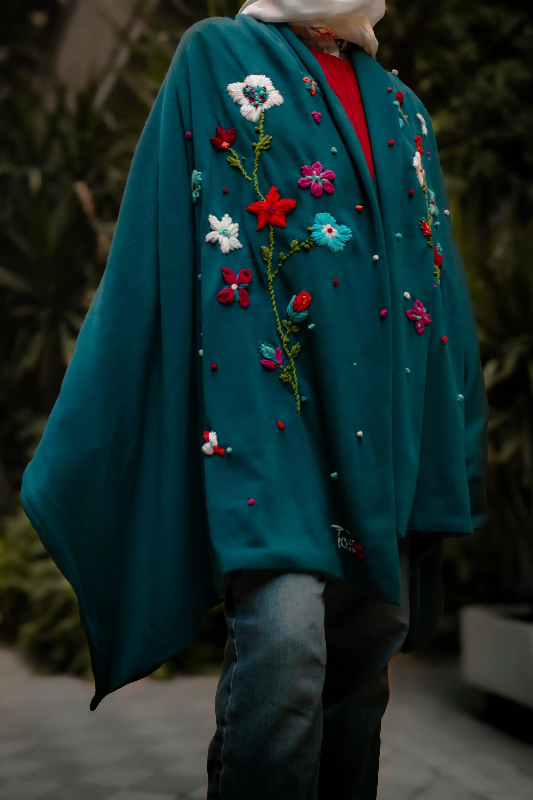 Petroleum Garden Wool Shawl 1 Petroleum Garden Wool Shawl