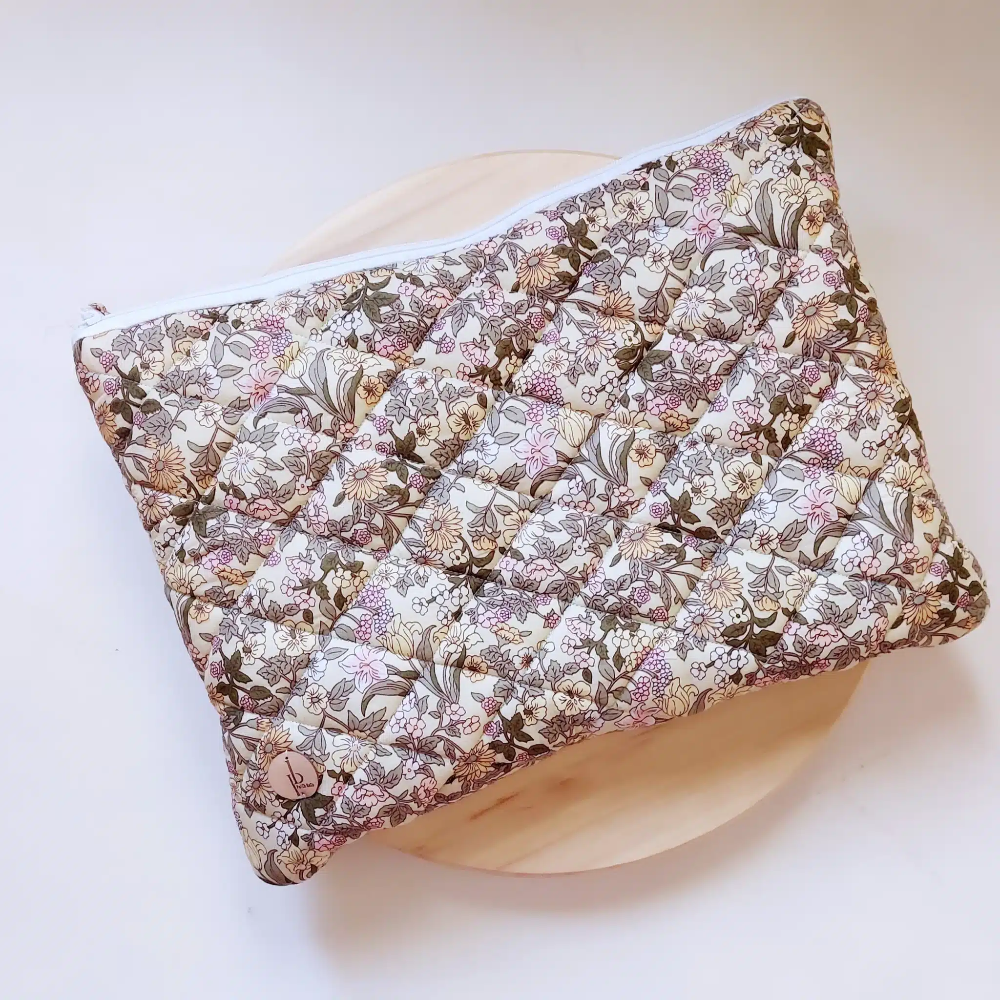 Quilted Floral Laptop Sleeve 1 Quilted Floral Laptop Sleeve