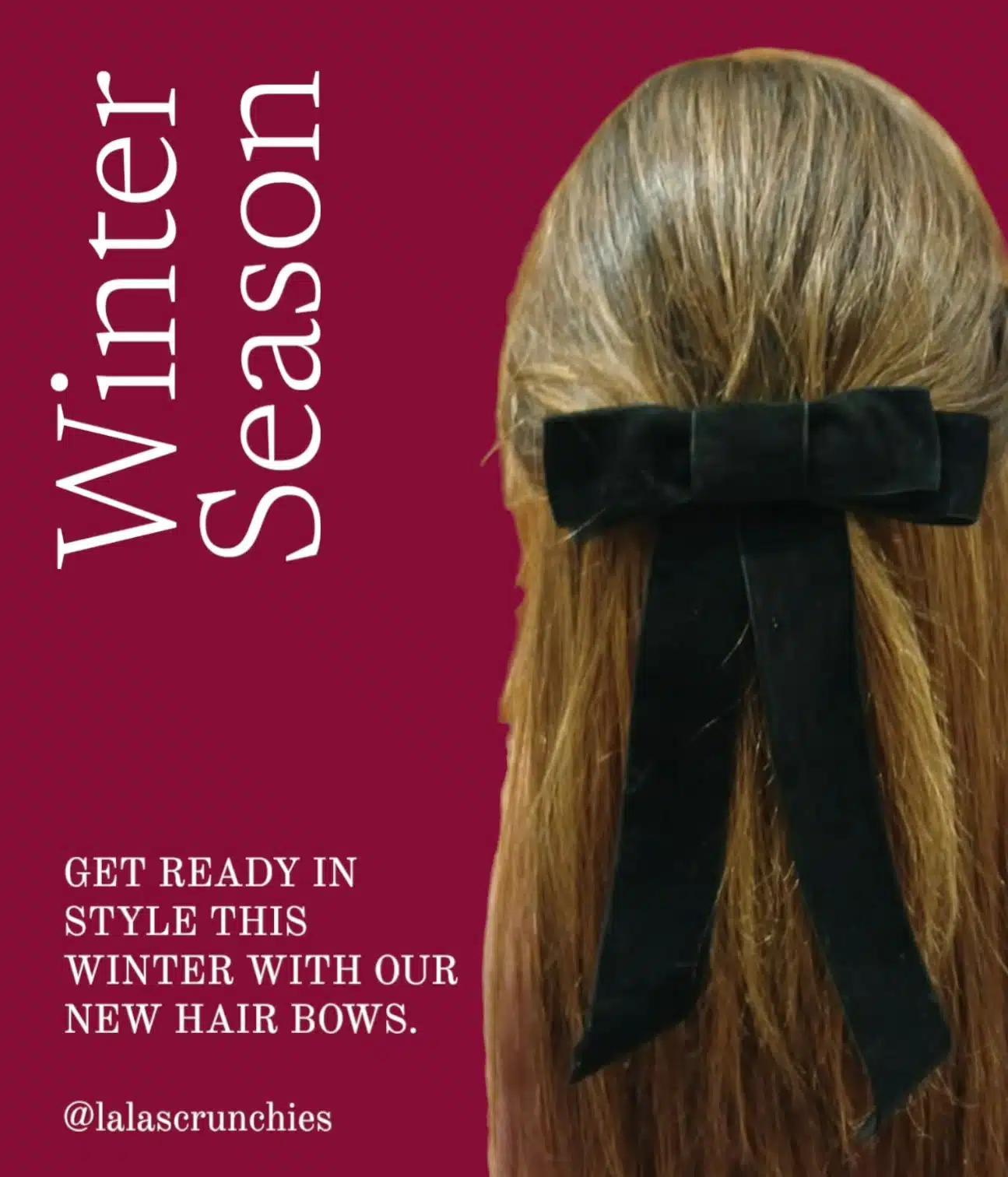 Black hair bow 1 Black hair bow