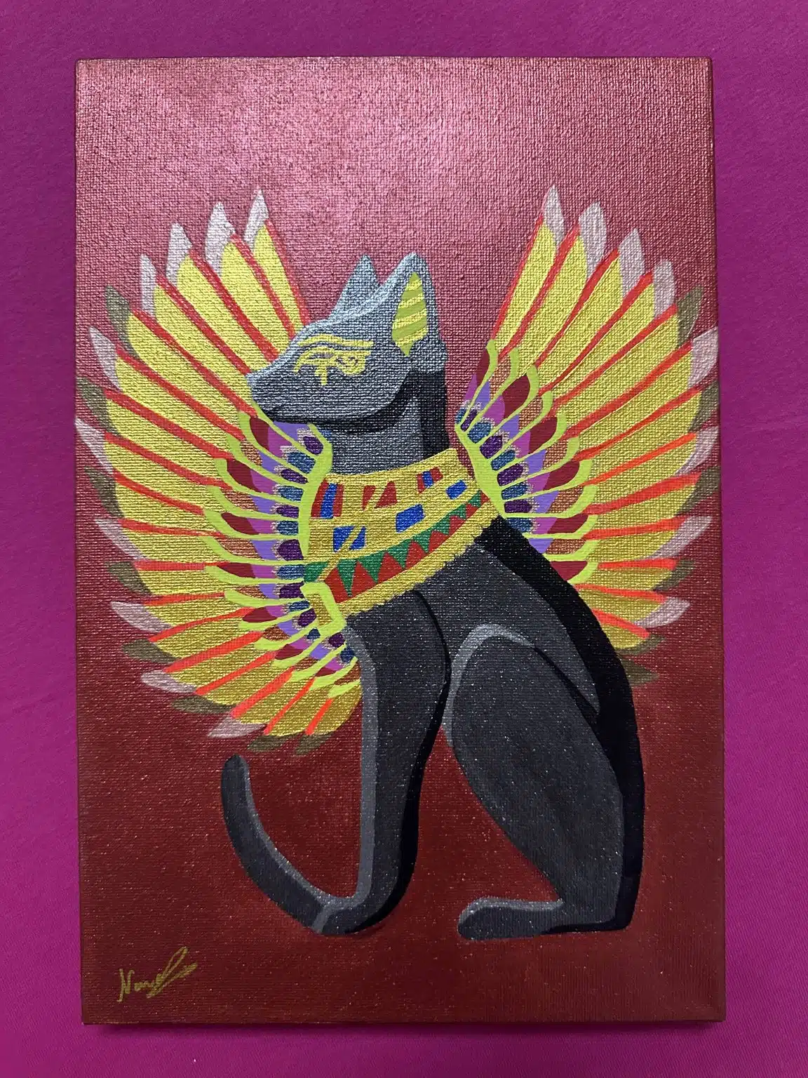 Pharaonic Cat Painting 3 pharaonic cat