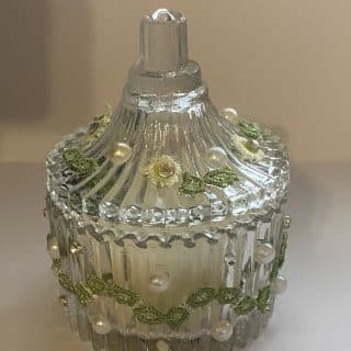 glass decorated scented candle #2