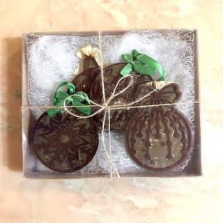 wine red christmas ornaments