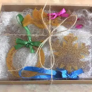 gold and glitter christmas ornaments