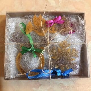 gold and glitter christmas ornaments