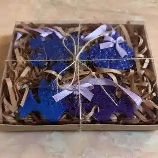 Blue christmas ornaments