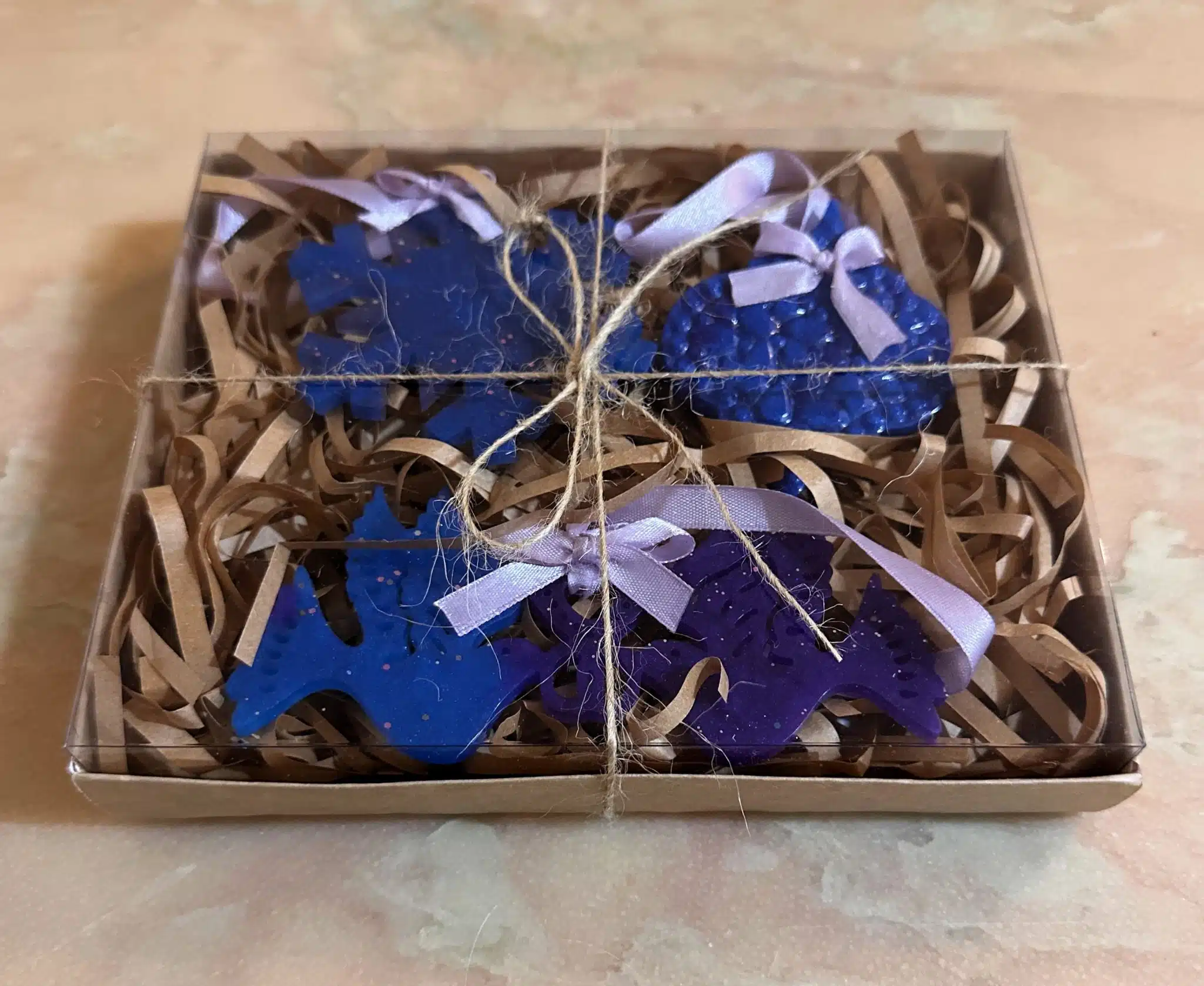 Blue Christmas Ornaments' Set 2 Blue christmas ornaments