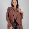 Multi way wrap cardigan brown