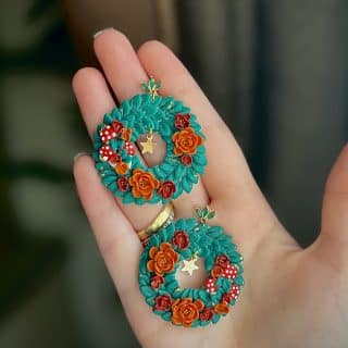 Christmas Wreath -mushrooms-